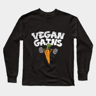 Vegan Gains Long Sleeve T-Shirt